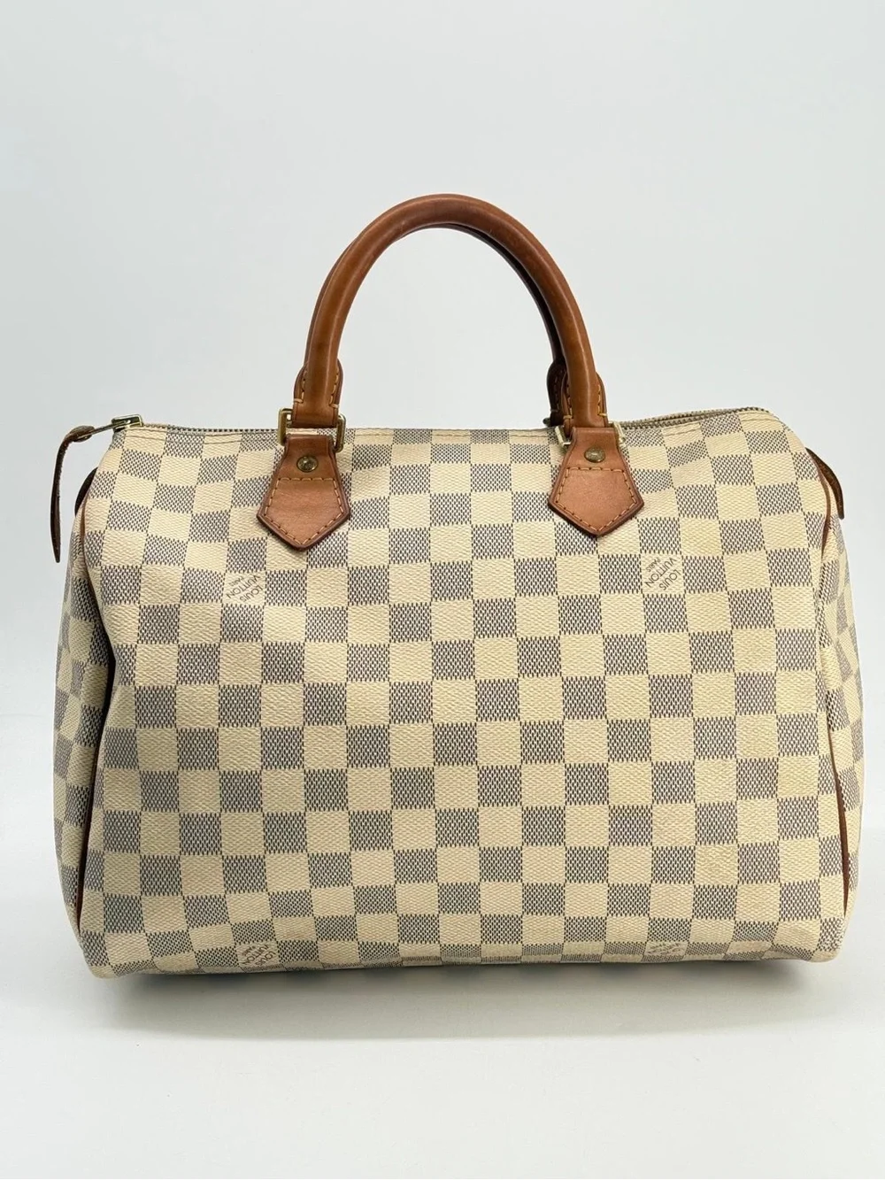 LOUIS VUITTON Damier Azur 30 Canvas Speedy Handbag